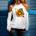 thumbnail image 2 of Camisetas divertidas para mujer, camisetas con hombros descubiertos, camisetas de manga larga de Color sólido, camisas holgadas, blusas, camisetas Pompotops gfhjh18435, 2 of 6