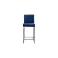 thumbnail image 4 of Meridian Furniture Giselle 26"H Velvet Counter Stool in Navy, 4 of 5