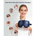 thumbnail image 2 of Heated Eye Mask  - HSA Eligible Cordless Pure Mulberry Silk Eye Mask for Dry Eyes Relief with 3 Adjustable Heat Settings,1500mAh Rechargeable Washable Eye Cover for Travel Sleep Therapy (Navy), 2 of 8