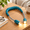 Cyan, variant on Orange LED Neck Light with Bendable Arms, Built-in, 2600mAh Rechargeable