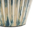 thumbnail image 3 of DecMode 17" Brushed Blue Bamboo Wood Vase with Cream Accents and White Stripes, 3 of 8