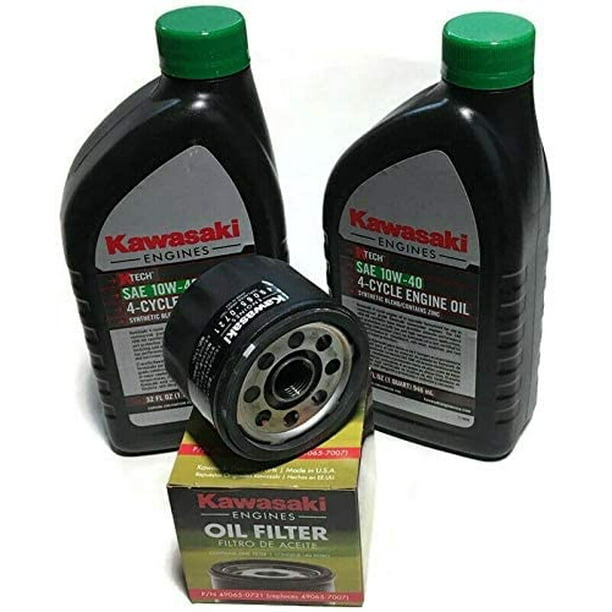 Auto myg historisk Engine Oil Change Kit fit's Some Kawasaki 99969-6296 49065-0721 49065-7007  10W40 Synthetic Blend - Walmart.com