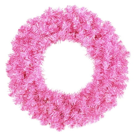 Allstate 36" Unlit Sparkling Hot Pink Artificial Christmas Wreath