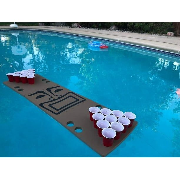 Tiki Guy Foam Floating Beer Pong Table - Walmart.com - Walmart.com