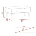 thumbnail image 6 of Xukmct Rectangle Center Table with 1 Open Shelf and 1 Drawer, Wood Coffee Table for Home, Office, 6 of 7
