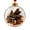 A003- C, variant on Christmas Ornament with Battery Operated Led Lights, 3D Drum Scene, Clear and Red, for Tree Hanging, Holiday Decoration
