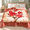 Orange/Yellow, variant on DBOZE Korean Faux Mink Blanket, King Size 85 x 95 in, 2-Ply Reversible Soft Plush Warm Floral Bed Blanket