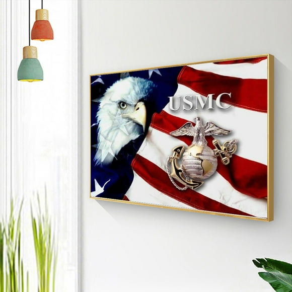 US Flag Eagle 5D DIY Diamond Painting Full Round Drill Picture Home Crafts
