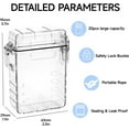 thumbnail image 4 of Transparent Cigarette Case, Flip Open Holders Waterproof Box, 20 Capacity for Regular/King Size 85mm Holder, Full Pack Cigarette Holder with Hanging Ring and Rope for Candy Case, Key Case, 4 of 8