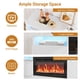 thumbnail image 4 of QinaQin Mueble para TV con gabinete de almacenamiento para pantallas de hasta 55 pulgadas, compatible con chimenea eléctrica de 36 pulgadas, color negro, 4 of 8
