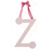 My Baby Sam Hanging Gingham Letter with Ribbon, Pink