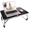 thumbnail image 1 of Plateau de Lit Portable pour Ordinateur Portable, Table Pliable avec Fente pour Gobelet, Support pour Cahier, Support de Lecture, 1 of 2