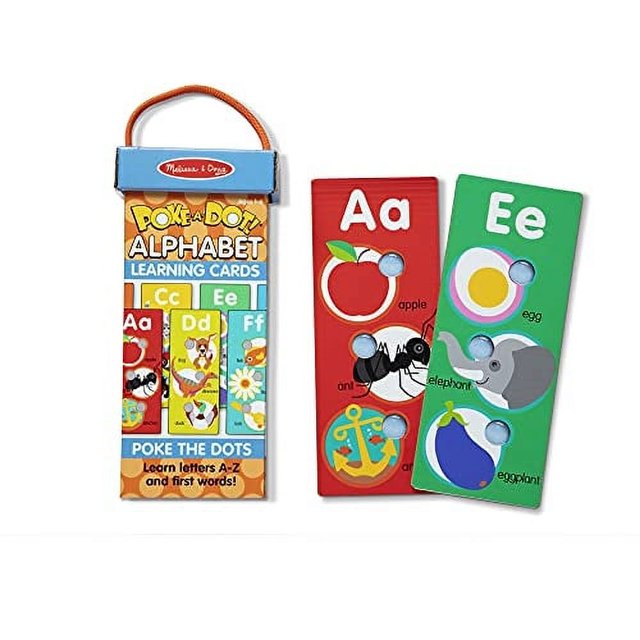 Tarjetas de aprendizaje Melissa & Doug Poke-A-Dot Jumbo Alphabet