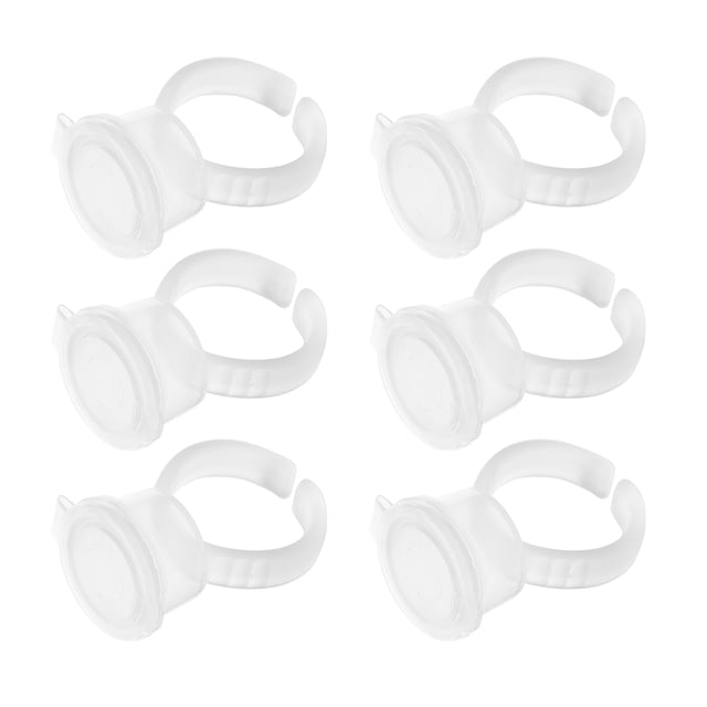 Soporte para líquido extensor de pestañas, 100 piezas, anillo de tinta para tatuaje, kit de tatuaje para cejas, anillo de tinta para tatuaje, diseño de última generación
