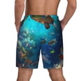 thumbnail image 2 of Lsque Mens Swim Trunks Underwater Fish Turtle Pattern - Bathing Suit Compression Liner - Beach Swim Shorts Swimwear - (S-3XL) - Stretch Quick Dry -Large, 2 of 9
