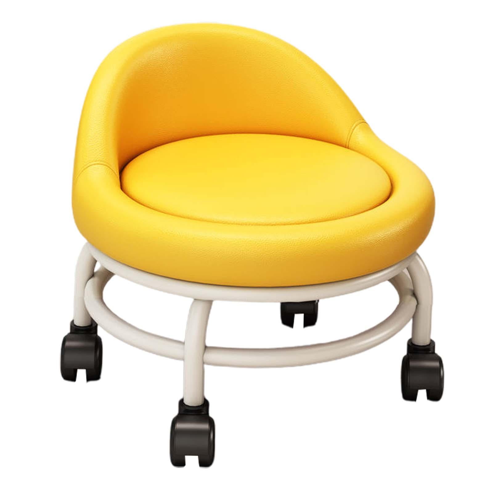 Low Rolling Seat Pulley Stool Multipurpose Sofa Foot Rest Makeup Shoe