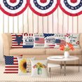thumbnail image 5 of July 4th Patriotic Farmhouse Decorative Throw Pillow Case , Independence Day Patriotic Throw Pillow Case American Flag Stars and Stripes Cushion Case for Sofa Couch Bed Home Outdoor, 5 of 5