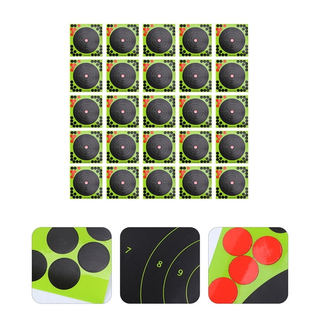 Minkissy 40 Sheets of Small Sticker Targets Multi Adhesive Sticker for Outdoor Use