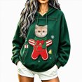 thumbnail image 2 of Pet Hoodie With Cat Dog Pouch Christmas Pet Carrier Costume Oversized Fall Winter, 2 of 8