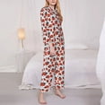 thumbnail image 3 of Sigee Red Ladybugs for Women’s Pajama Sets Long-Sleeved Pjs Sets for Women 2 piece Sleepwear-Large, 3 of 7