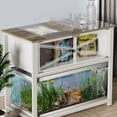 thumbnail image 3 of REDAYFUR Heavy Duty Metal Aquarium Stand with Power Outlets, 40 Gallon Fish Tank Stand for 2 Fish Tank Accessories Storage, Suit for Turtle Tank, Reptile Terrarium, 700lbs Capacity | White, 3 of 9