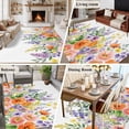 thumbnail image 5 of Large Area Rugs for Living Room Bedroom, Pink Orange Flowers 8'x10' Rug Washable Carpet Runner Indoor Outdoor, Spring Floral Farmhouse Botanical Non Slip Floor Mats Rug for Kitchen, Patio, 5 of 8