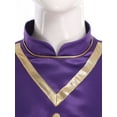 thumbnail image 5 of Choomomo Women Minister Preacher Church Clergy Robe Long Sleeve Cross Metallic Shiny Tunic Dress for Performance Purple M, 5 of 7