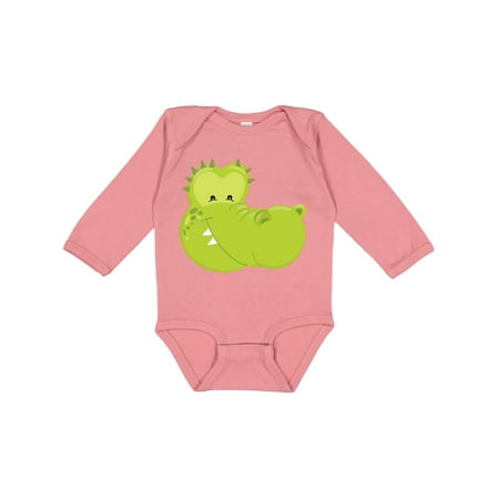 

Inktastic Cute Alligator Head Gift Baby Boy or Baby Girl Long Sleeve Bodysuit