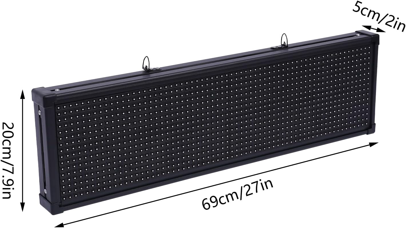 Scrolling Huge Bright Advertising LED Signs,110V LED Store Sign Open Signs for Business PC/Phone/U Disk Control Programmable LED Display for Store Car Bar Hotel (26''x8'')