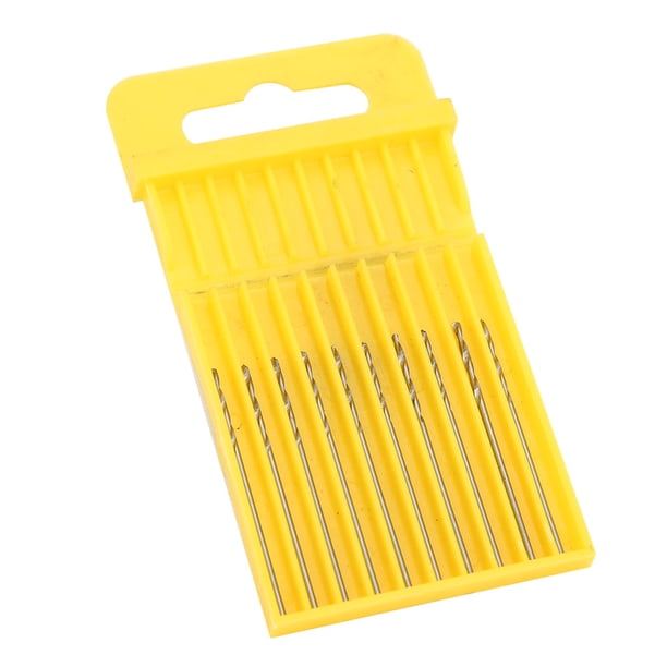 10 cajas de brocas torcidas de acero de alta velocidad, herramienta de perforación para carpintería con vástago recto, 1 mm/1,5 mm, 1,0, 10 piezas por caja / 4241 (10 cajas en total) Acero de alta