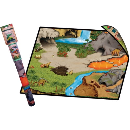 Dinosaur 2 Sided Playmat with 2 Toys
