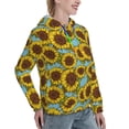 thumbnail image 6 of Sikiie Sunflowers Women's Casual Hoodies Long Sleeve Lightweight Pullover Tops Loose Sweatshirt-Small, 6 of 7