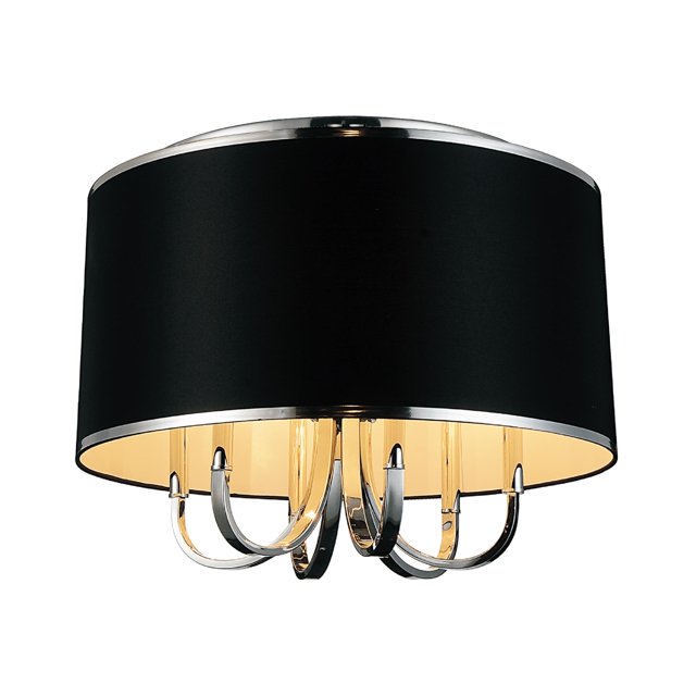 Montaje empotrado CWI Lighting pantalla de tambor 3 luces acabado Cromado