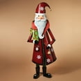 thumbnail image 2 of Gerson International 60 in. Metal Holiday Santa Sculpture, 2 of 2