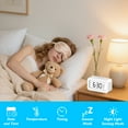 thumbnail image 3 of DAYBETTER Square Digital Alarm Clock, USB charging Clock Mini , Bedside Clock with Night Light, Large Display, Snooze, Temperature, for Living Room, Bedroom, Office, 3 of 6