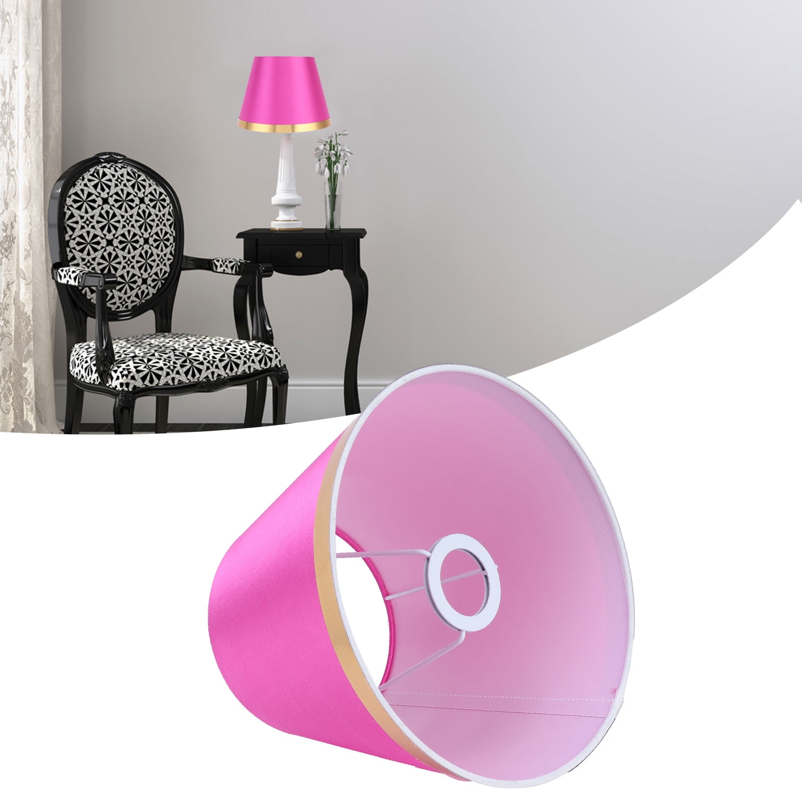 Abat-Jour En Fil Métallique, Accessoires De Lampe De Table, Élégant Multifonctionnel, Doré