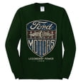 thumbnail image 2 of Wild Bobby, 1983 Vintage Distressed Ford Motors Legendary Power Cars and Trucks Mens Long Sleeve Shirt, Forest Green, Small, 2 of 3