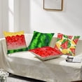 thumbnail image 4 of Summer Watermelon Throw Pillow Covers 18x18 Watermelon Popsicle Lemon Decorative Pillows Linen Cushion Cover Farmhouse Outdoor Beach Pillow Cases for Sofa Couch, Set of 4, 4 of 6