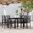 thumbnail image 1 of vidaXL 7 Piece Garden Dining Set Black, 1 of 4