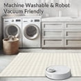 thumbnail image 5 of ODIKA 5'x7' Machine Washable Non-Slip Area Rug, Chantille Ivory Plaid With Elegant Crisscross Design High Traffic Rug, Beige, 69126, 5 of 7