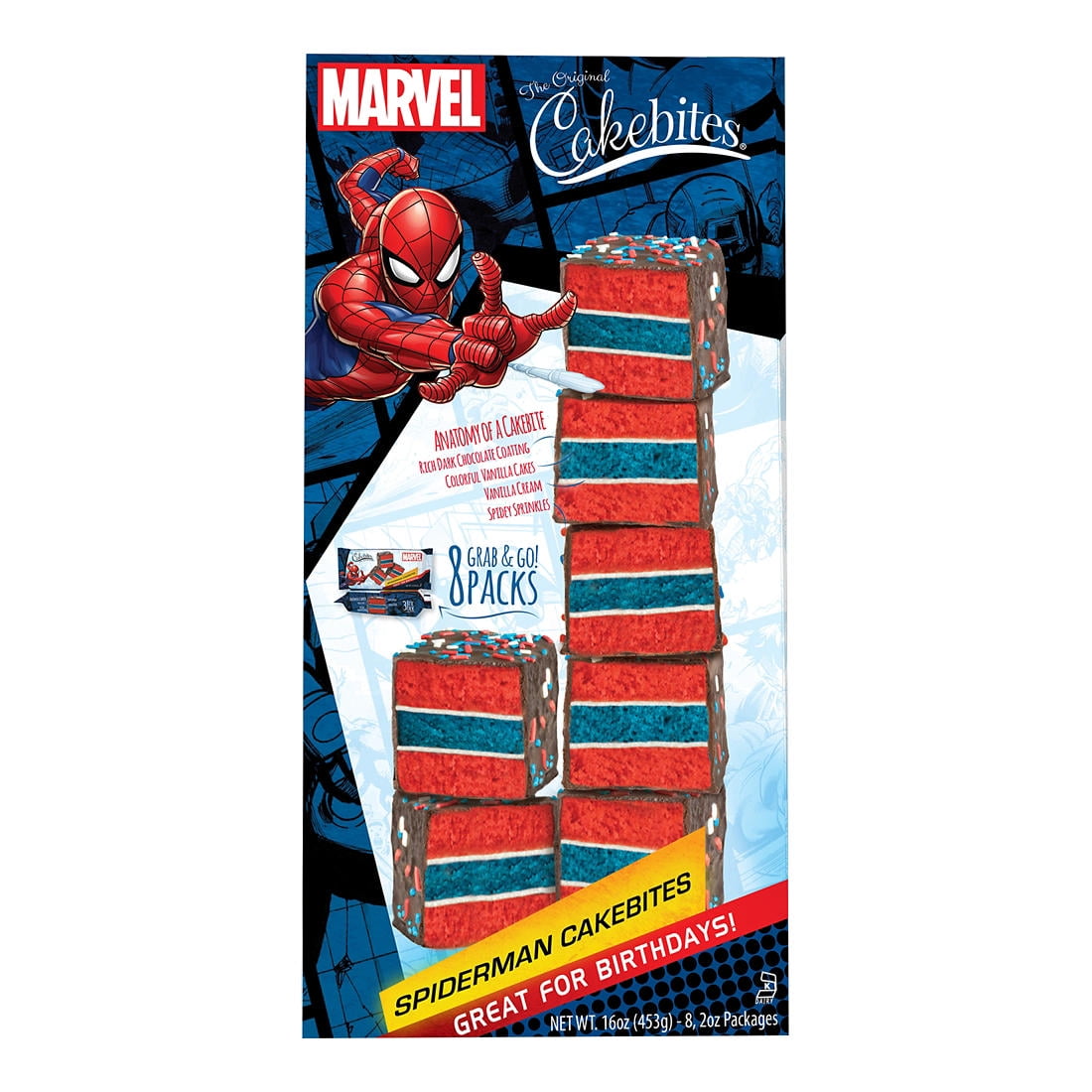The Original Cakebites Snack Marvel Spiderman