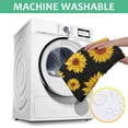 thumbnail image 6 of Black Sunflower Pattern Square Tablecloth,Waterproof Square Table Cover,Wipeable Spillproof Washable Table Cover for Home Kitchen Party Decor 42"X42"(107x107cm), 6 of 6