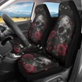thumbnail image 2 of XYZCANDO Skull and Rose Pattern Car Seat Covers Waterproof Durable Car Accessories car Front Seats Interior, Anti-Slip Scratch Proof Truck SUV, 2 of 10