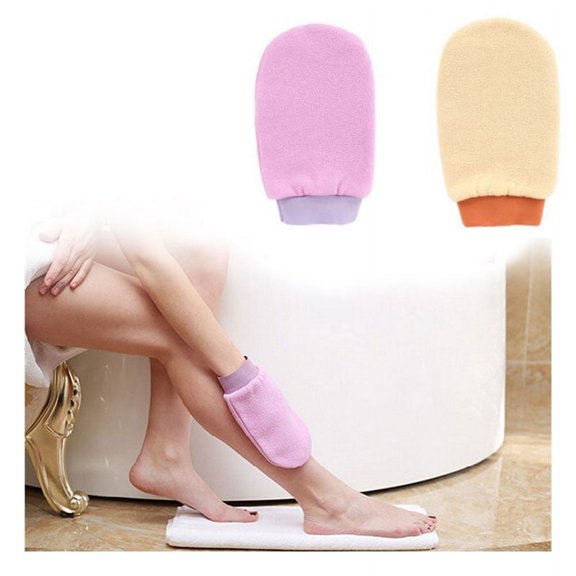 Racing Butterfly Shower Spa Exfoliator Two-sided Bath Glove Body Cleaning Scrub Dead Skin Removal