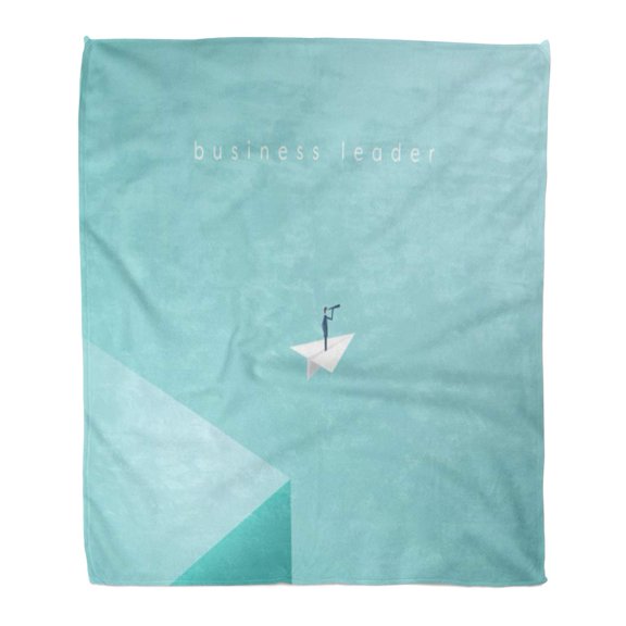 SIDONKU Flannel Throw Blanket Leader Leaving Comfort Zone on Plane of Adventure Opportunity Soft for Bed Sofa and Couch 50x60 Inches