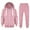 Pink, variant on WOYY Toddler Girls Outfits Solid Zip Up Hoodie Pants with Pocket Sweatsuit, Sizes 4-5T
