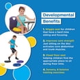 thumbnail image 3 of Bintiva Inflated Stability Wobble Cushion with Built in Handle, Including Free Pump and Exercise Fitness Core Balance Disc, 3 of 9