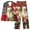 Red#6, variant on Tnhcen Christmas Themed Pajamas Set for Women Soft V-Neck Button Shirt and Pants Elegant Nightwear Cozy Home Clothes S-5XL