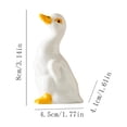 thumbnail image 3 of Figura de pato de cerámica para decoración de escritorio | Adorno de desatascador de inodoro para baño | Detalle decorativo original para estante o encimera, 3 of 7