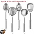 thumbnail image 4 of 5Pcs Kitchen Cooking Utensils Set Stainless Steel Shovel Soup Spoon Spatula Utensils Dinnerware Coo, 4 of 5